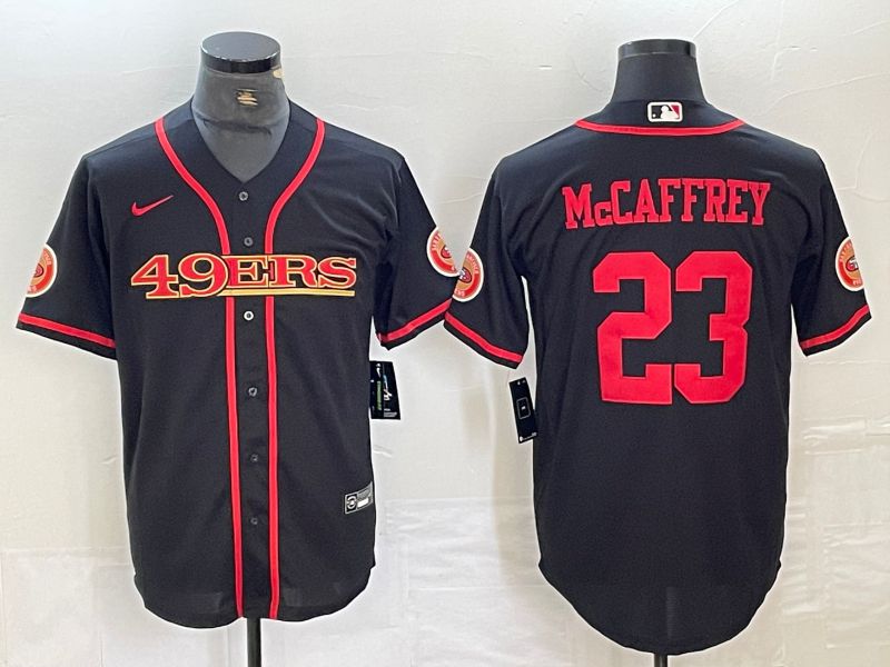 Men San Francisco 49ers #23 Mccaffrey Black 2024 Nike Vapor Untouchable Co branded NFL Jersey style 1->san francisco 49ers->NFL Jersey